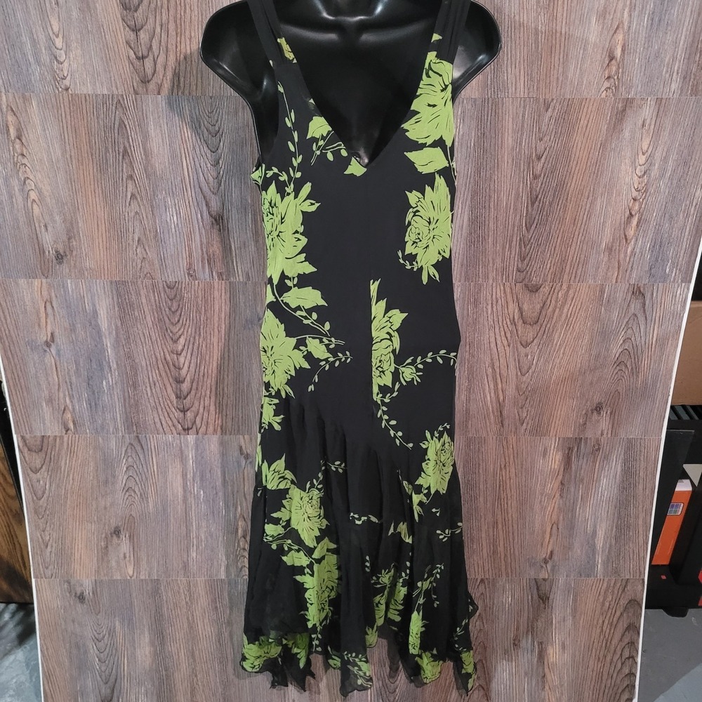 Jonathan Martin Silk Slip Dress Sz 12 SLIM FIT Bias Whimsigoth Fairy Pixie Hem - Picture 9 of 11
